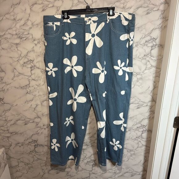 Baevely Denim - NEW Baevely Flower Jeans Size 3XL